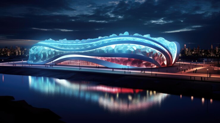 Photo futuristic sports stadiums