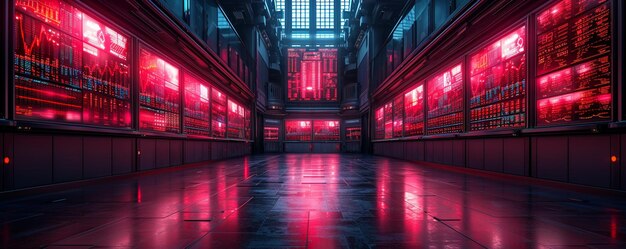Photo futuristic stock exchange floor augmented background