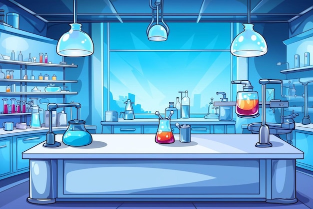 Photo futuristic style science lab background