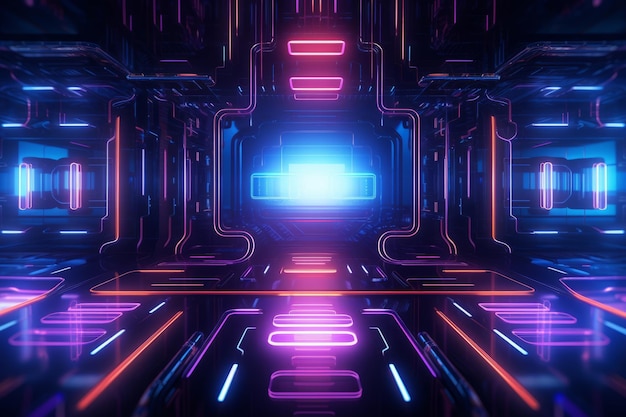 Futuristic tech design with glowing elements Technology data connection background