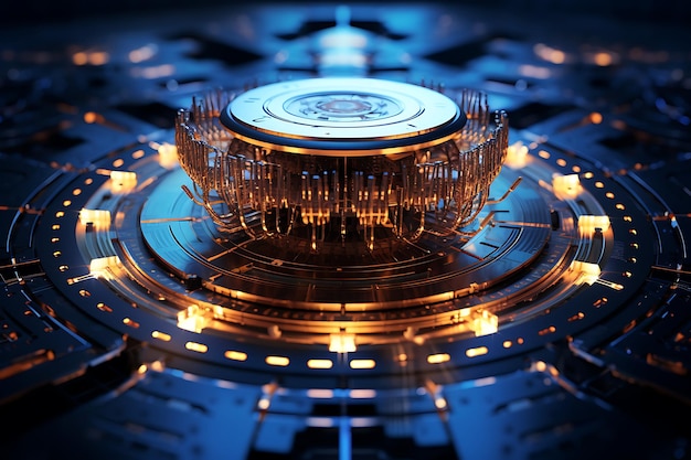 Futuristic Tech Quantum Computing Advancements