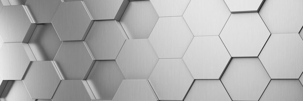 Futuristic and technological hexagonal background 3d rendering