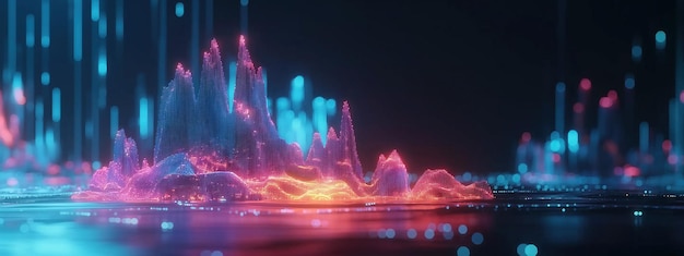 Futuristic technology abstract digital data visualization