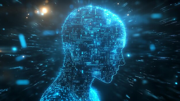futuristic technology abstract digital interfaces data networks and ai conceptual art