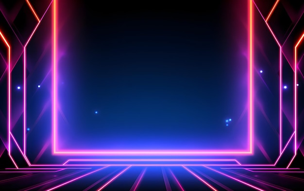 Futuristic technology abstract neon background neon wallpaper ai generated image