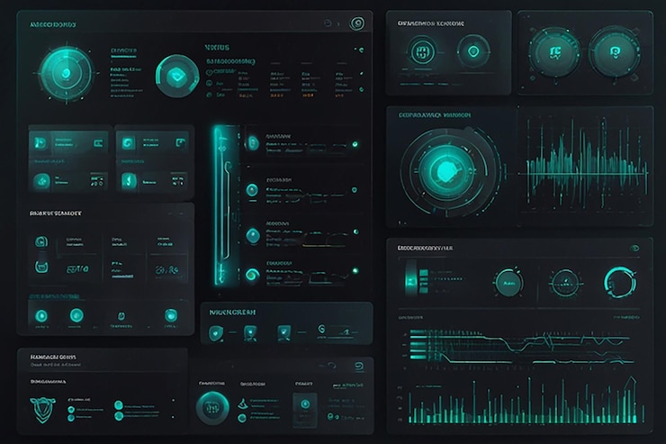 Photo futuristic technology interface design