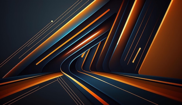 Futuristic technology lines background with light effect