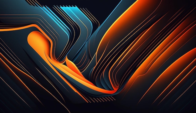 Futuristic technology lines background with light effect