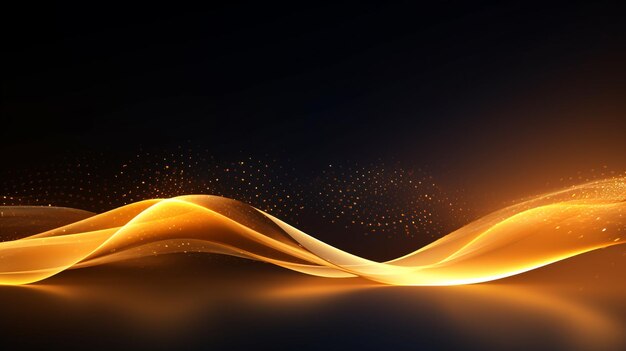 Futuristic technology wave background with glowing lines ai generated