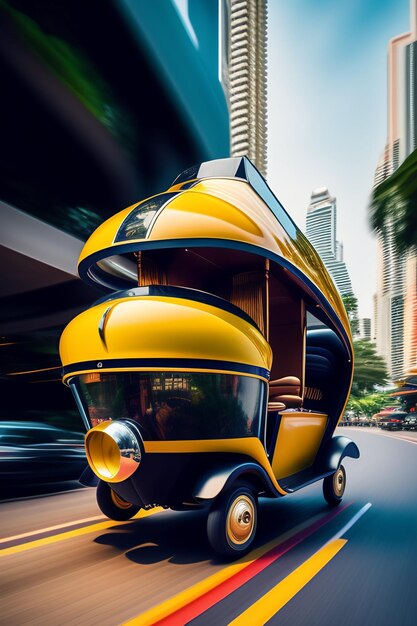 Photo futuristic tuktuk