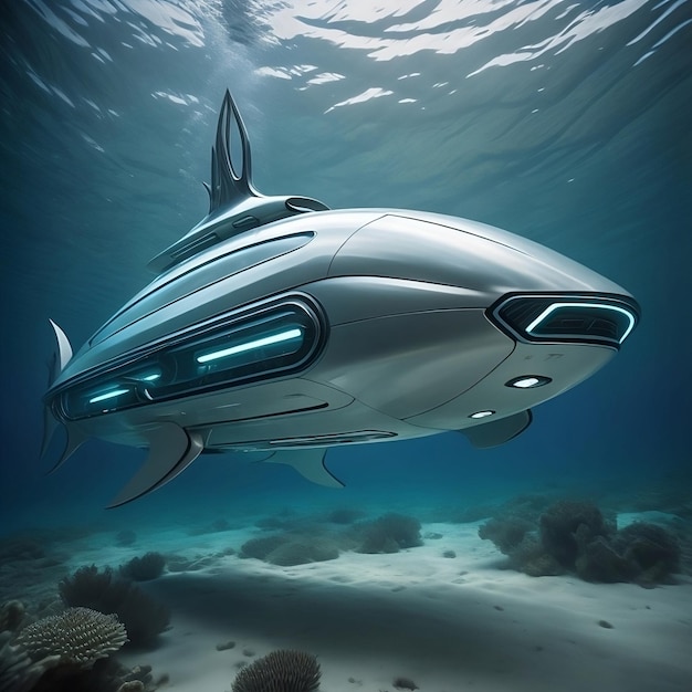 A futuristic underwater vehicle