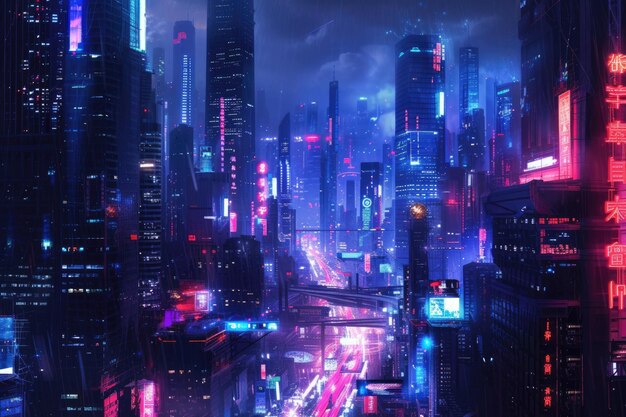 Futuristic Urban Skyline with Hovering Vehicles Resplendent