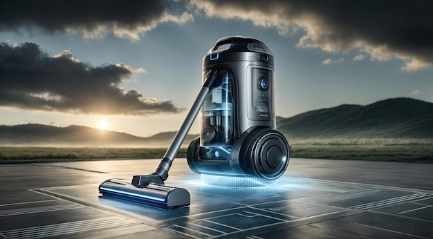 a futuristic vacuum cleaner