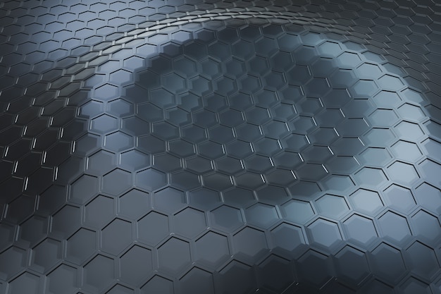 Futuristic Wave Hexagon Pattern