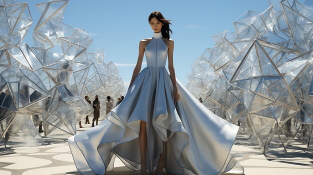 futuristic wedding dress HD 8K wallpaper Stock Photographic Image