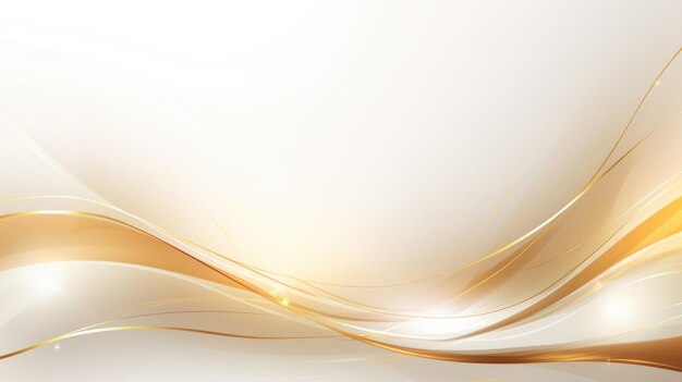写真 フューチュリスティックな白と金色の流れる波動の背景 hd 壁紙