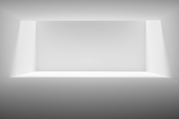 Futuristic White Architecture Design Background Construction Concept 3d Rendering