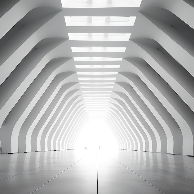 Futuristic White Corridor