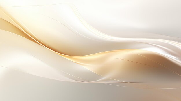 Futuristic white and gold color flowing waving background HD wallpaper