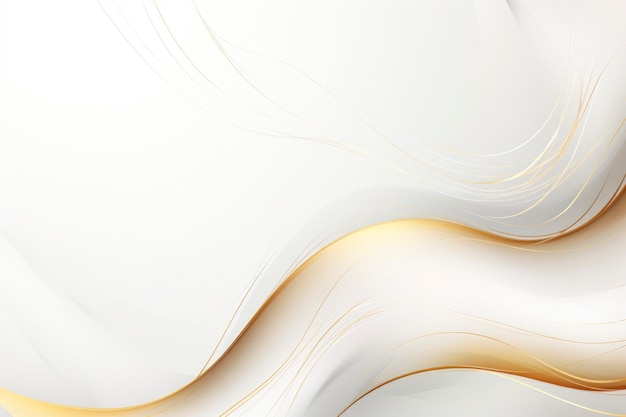 futuristic white and gold color flowing waving background wallpaper