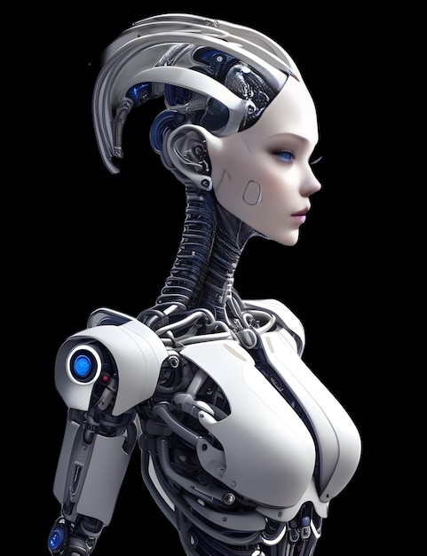 футуристическая женщина роботизированный образ
