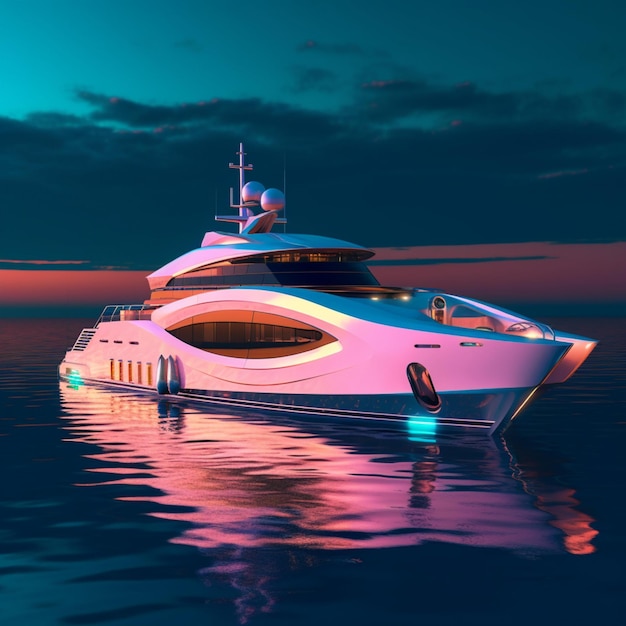 futuristic yacht