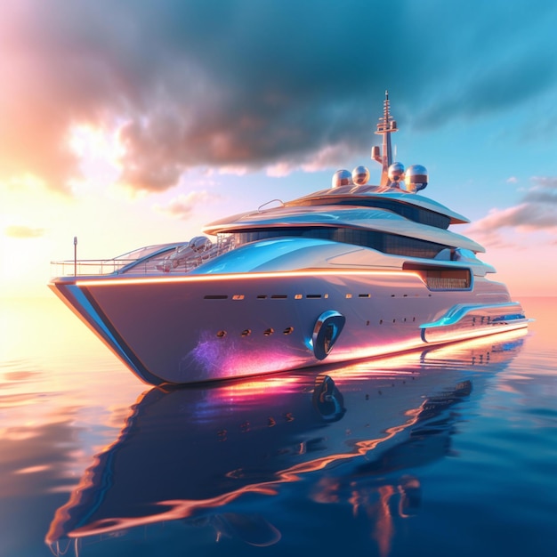 futuristic yacht