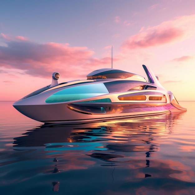 futuristic yacht