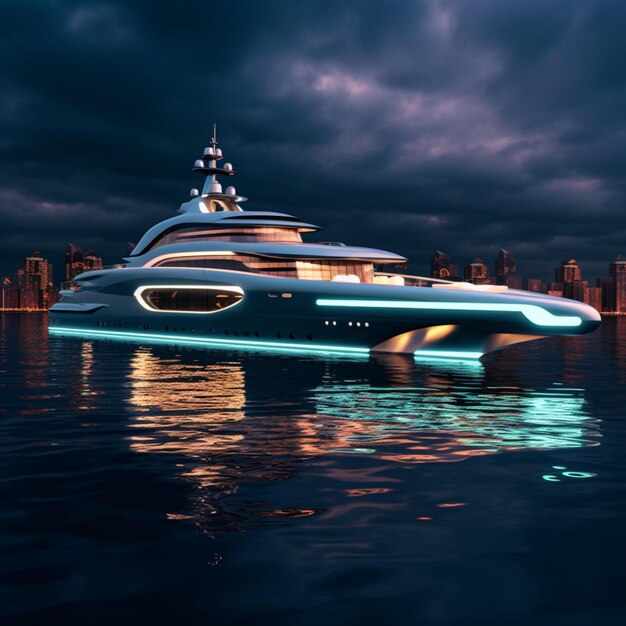 futuristic yacht