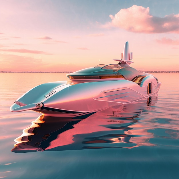 Foto yacht futuristico