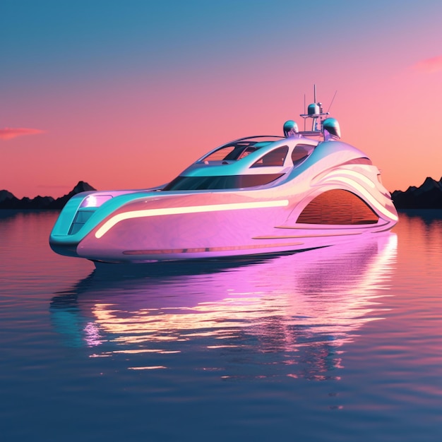 futuristic yacht