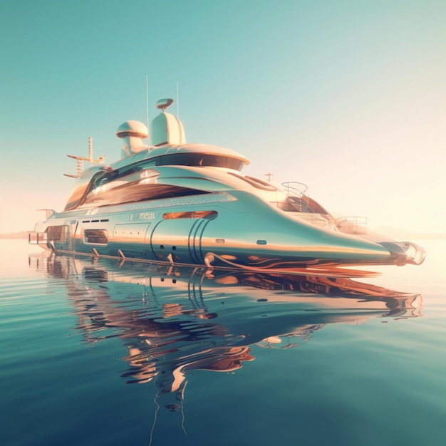 futuristic yacht