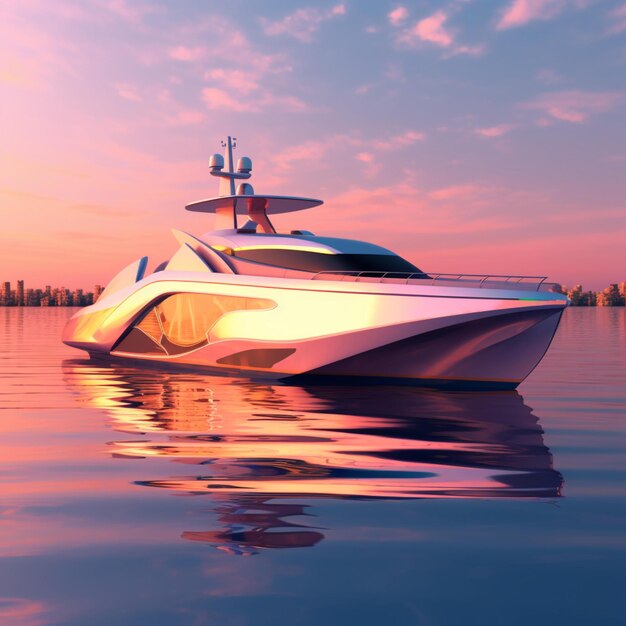 futuristic yacht