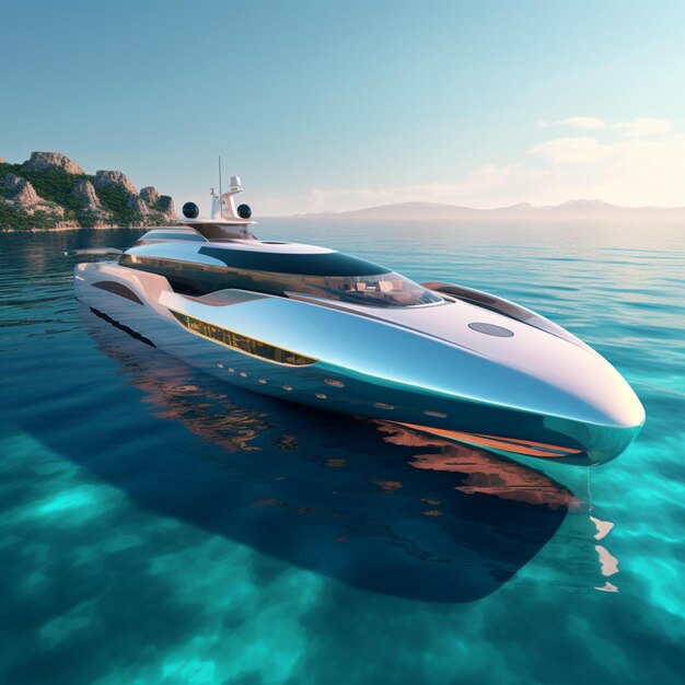 futuristic yacht