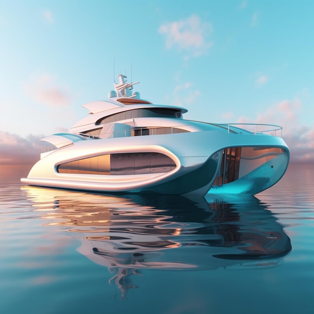 futuristic yacht