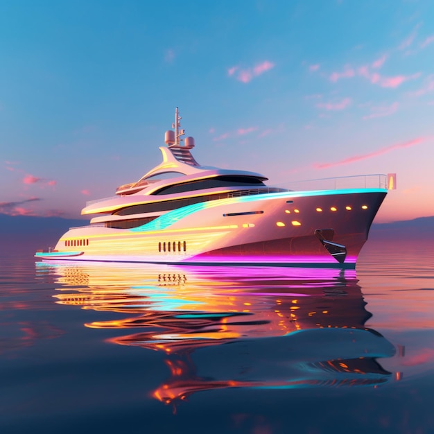 futuristic yacht