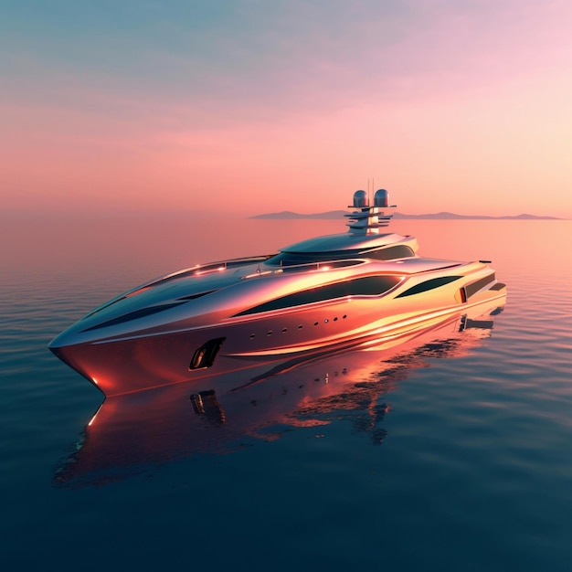 futuristic yacht