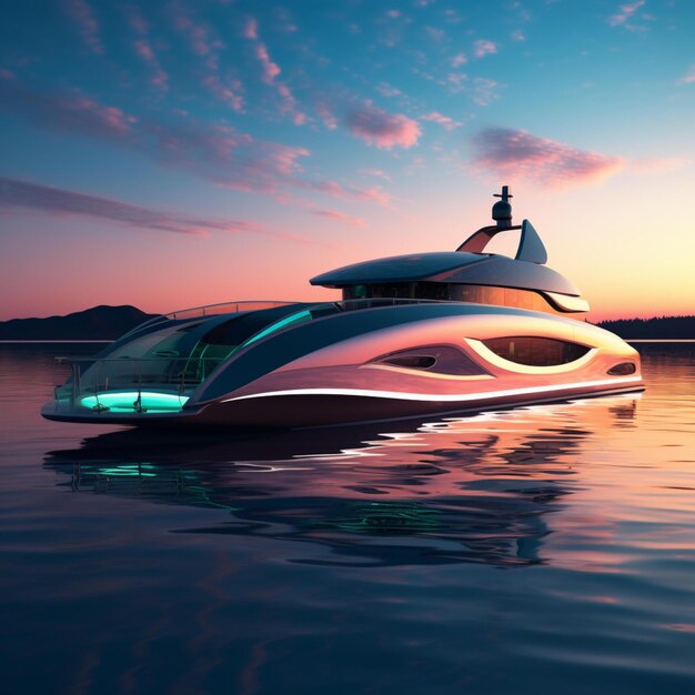 futuristic yacht