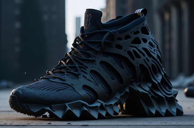 futuristic Yeezy foam runner inspired by dark souls