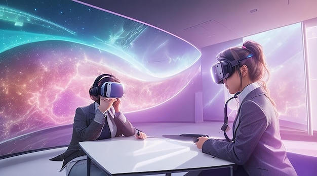 Futuristisch klaslokaal Immersief leren Innovatie