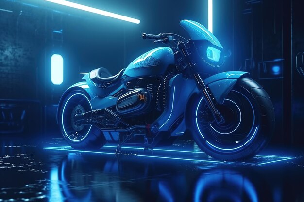 Futuristisch motorfietsconceptontwerpbeeld door generatieve AI