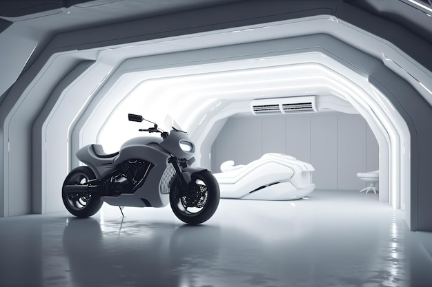 Futuristisch motorfietsconceptontwerpbeeld door generatieve AI