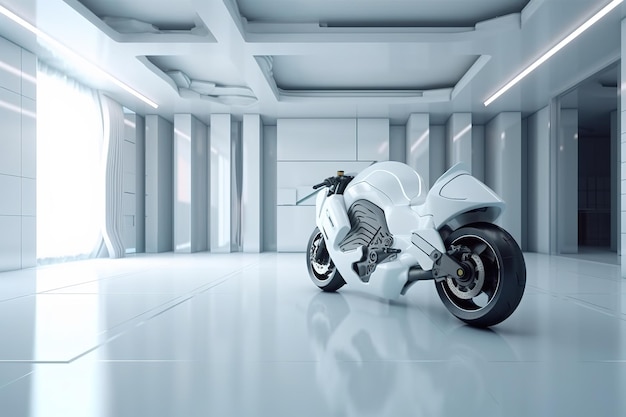Futuristisch motorfietsconceptontwerpbeeld door generatieve AI