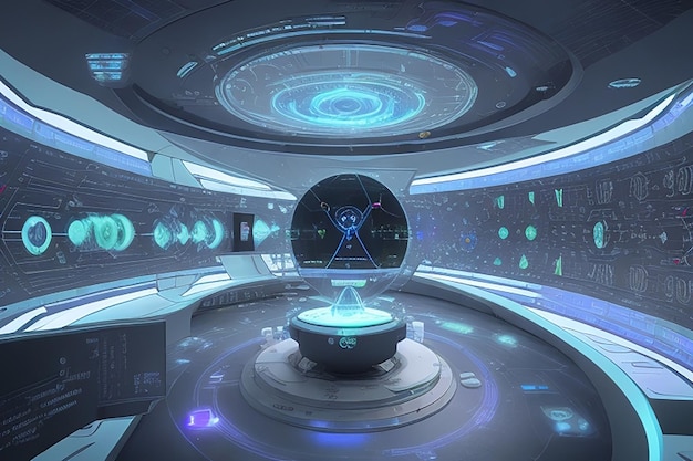 Futuristisch Quantum Quantum Communication Lab