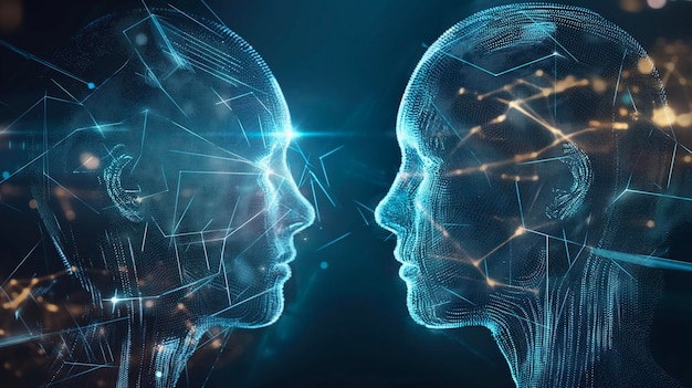 Futuristische AI-avatars en digitale dubbels HumanMachine Interaction