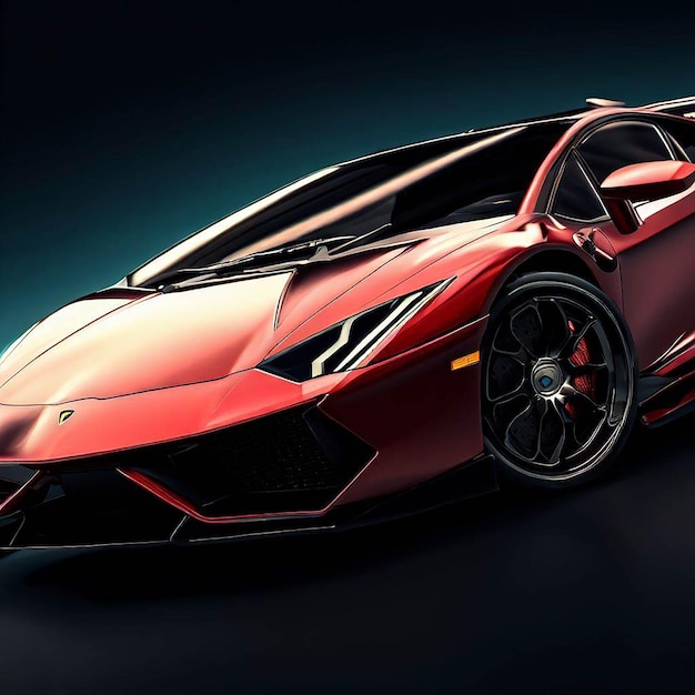 futuristische auto lamborghini fictie 3d illustratie