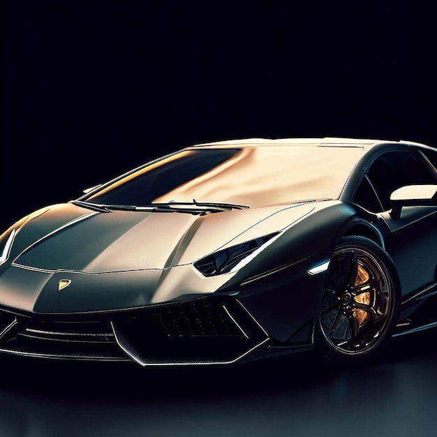 futuristische auto lamborghini fictie 3d illustratie