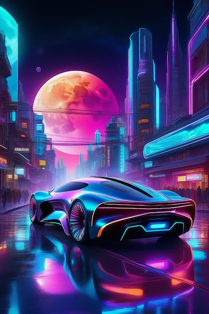 Foto futuristische auto