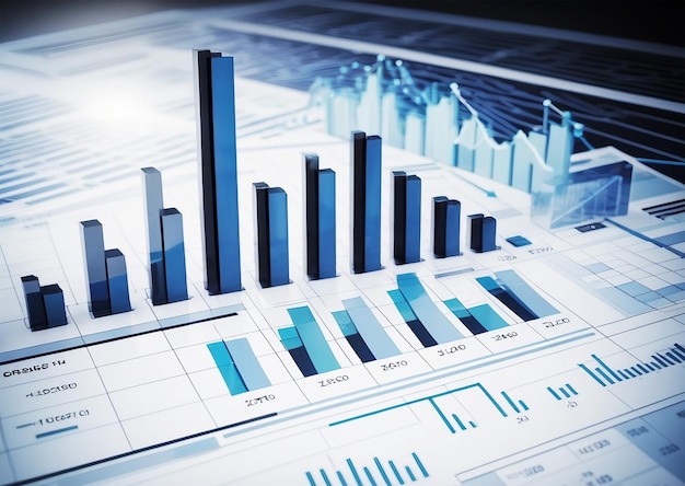Futuristische bedrijfsdiagrammen en -grafieken