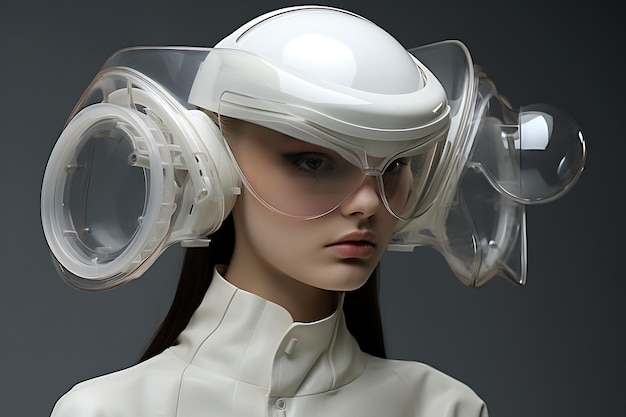 Foto futuristische draagbare technologie en mode toekomstvisie